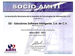 Socio activo de AMITI 2012 – 2013